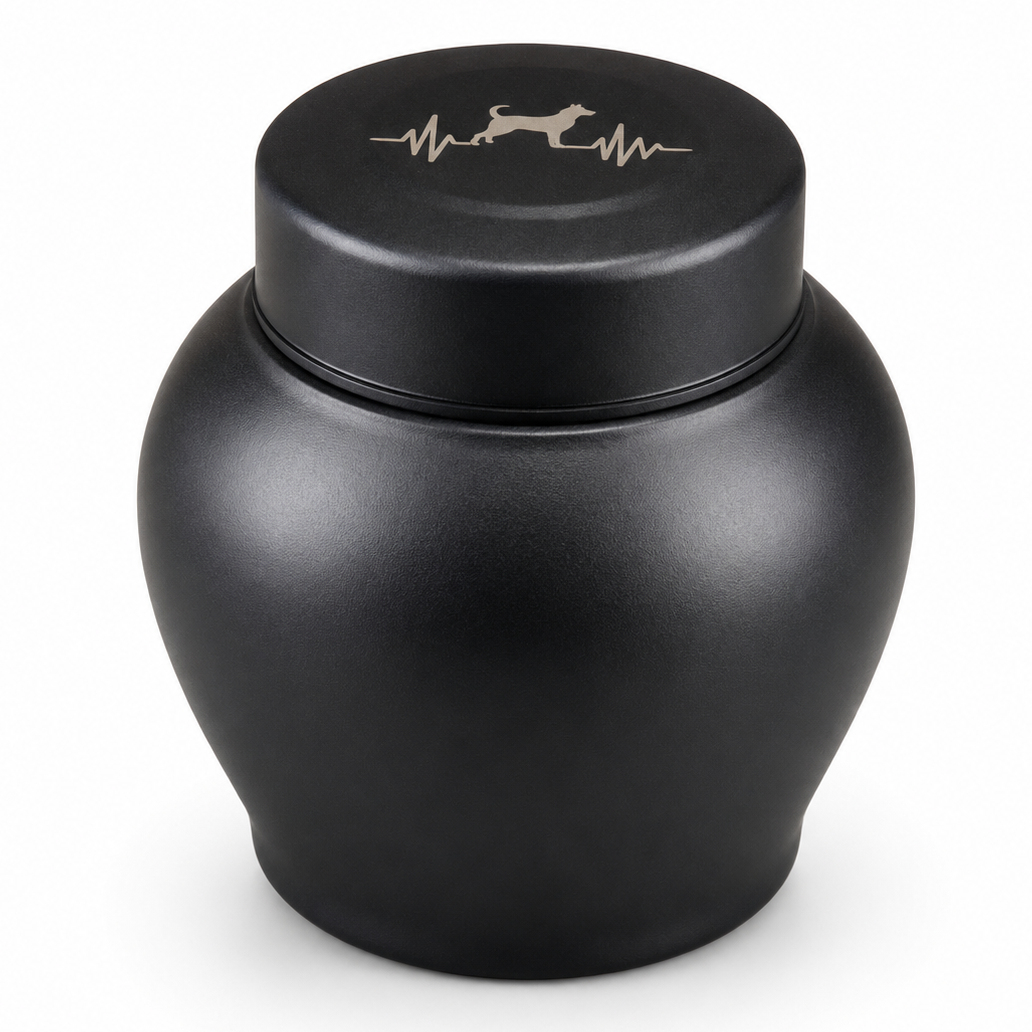 RVS honden urn met gravering - 300 ml