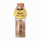 Memorial flesje hanger met naam - kat