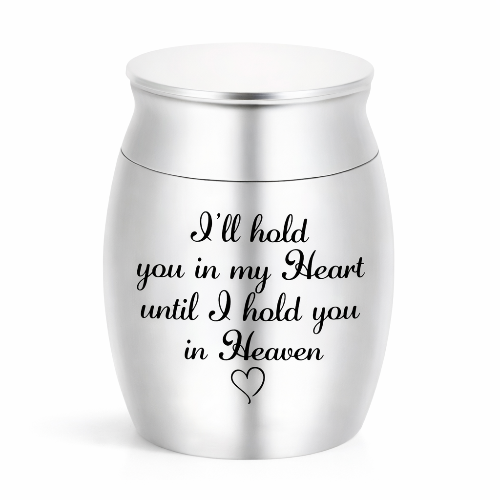 Mini urn RVS 25 ml - zijaanzicht