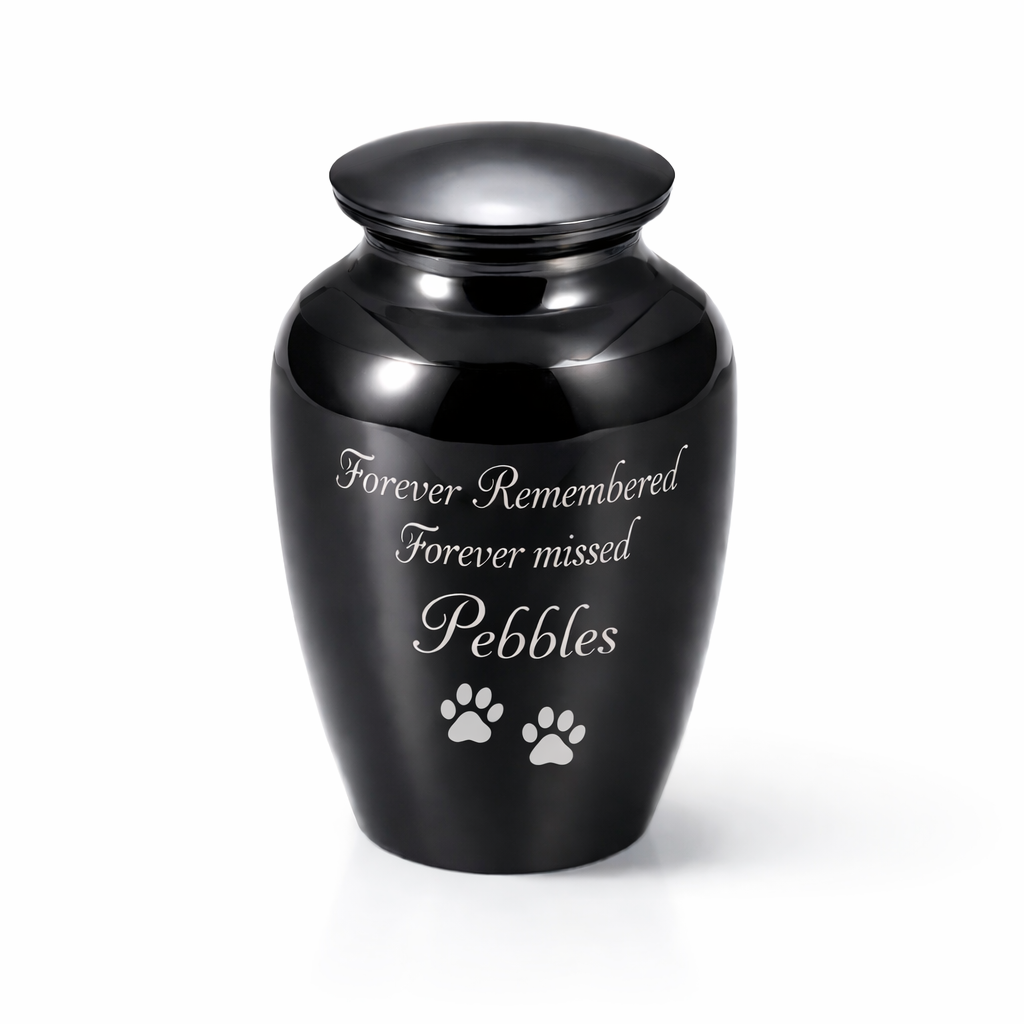 Mini urn RVS 55 ml - zijaanzicht