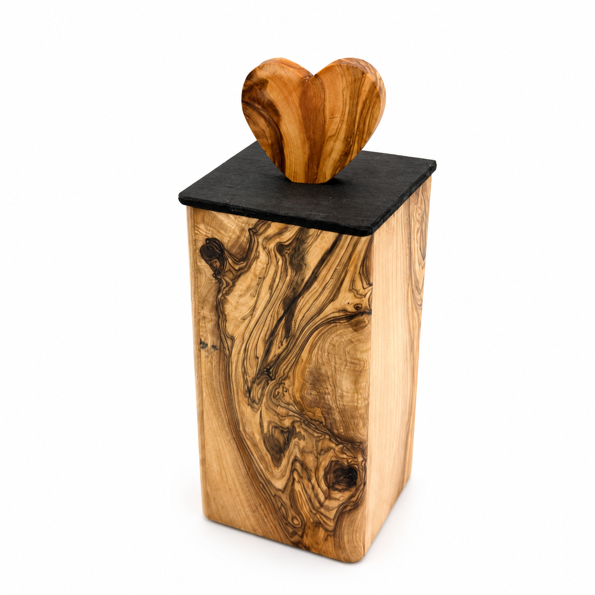 Urn olijfhout 500 ml - opening
