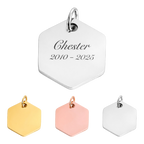 Memorial flesje gegraveerde hanger - hangeropties