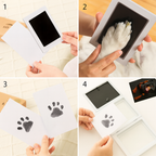 Inktloze printkit voor een gouden pootafdruk van hond of kat