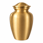 De laatste aai gouden aluminium urn met geborstelde afwerking en klassieke vaasvorm voor huisdieren