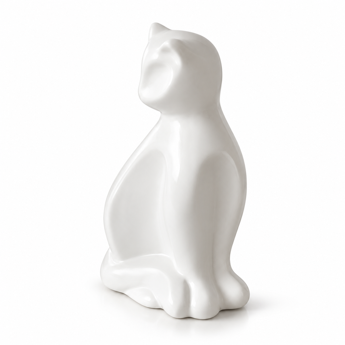 De laatste aai witte keramieken kattenurn met een tijdloos design voor een persoonlijke herinnering aan je kat.