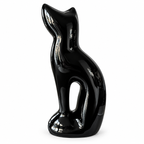 De laatste aai zwarte kattenurn zittende kat van 400 ml, aluminium