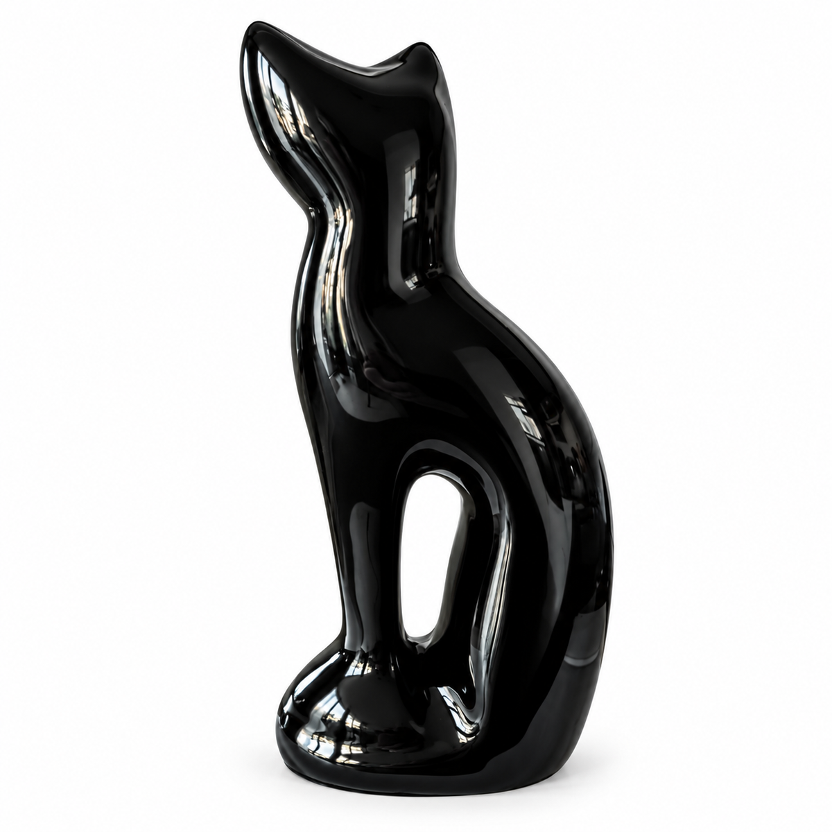 De laatste aai zwarte kattenurn zittende kat van 400 ml, aluminium