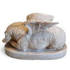 Hondenurn van 1200 ml in beige met witte accenten