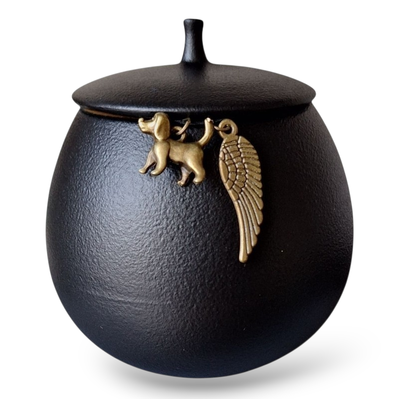 Mini urn voor hond met hangertjes - 200 ml