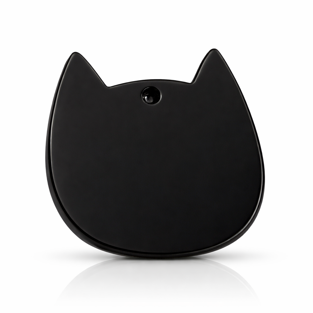Memorial flesje voor kat met gegraveerde kattenhanger met naam