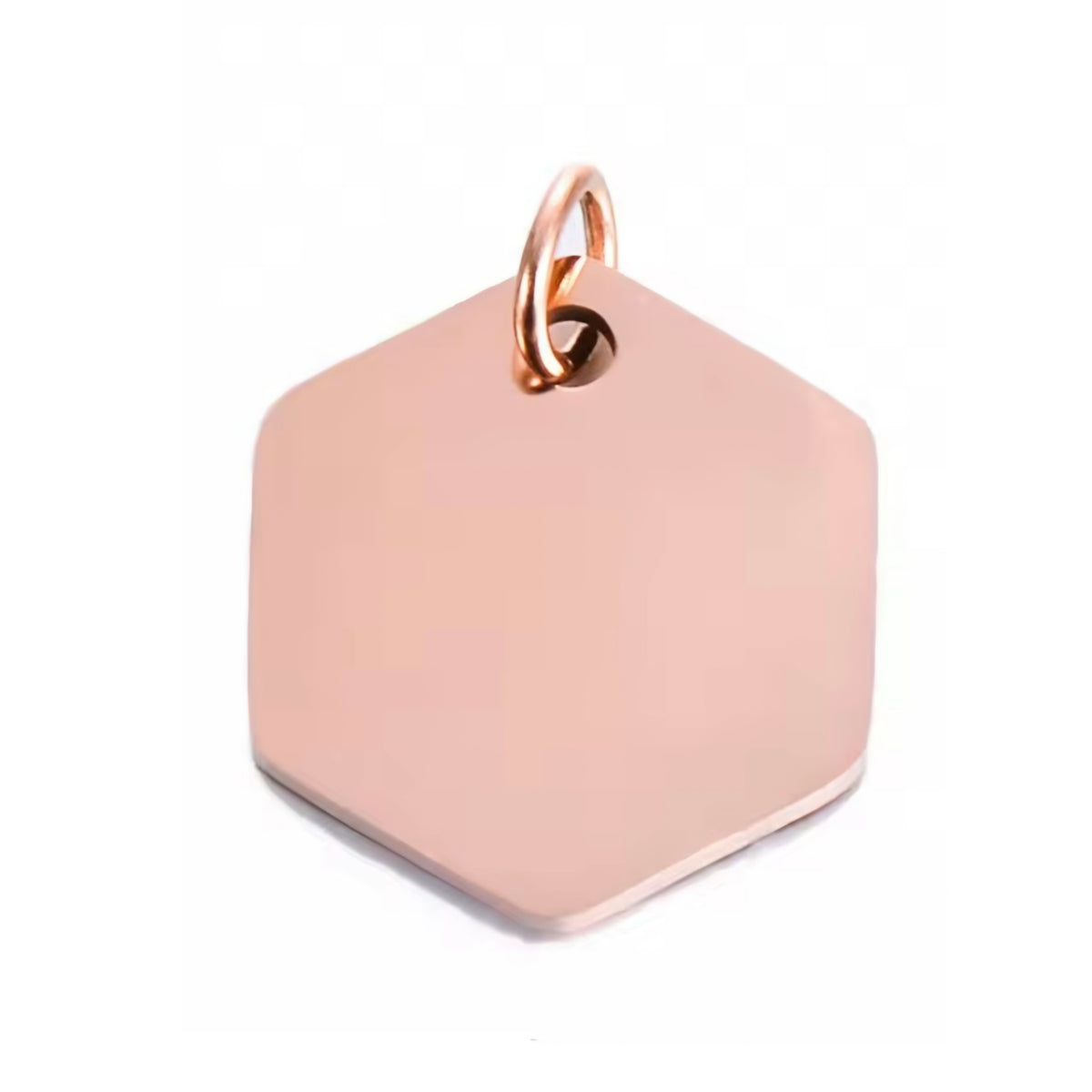 Hanger met gravure hexagon - detailfoto