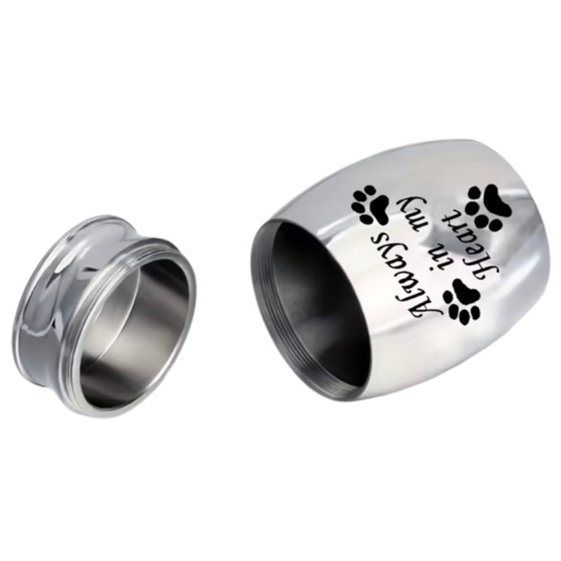 Mini urn RVS 25 ml - opening
