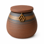 Bruine urn 200 ml - zijaanzicht