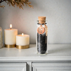 Glazen memorial flesje met roségoudkleurige hanger