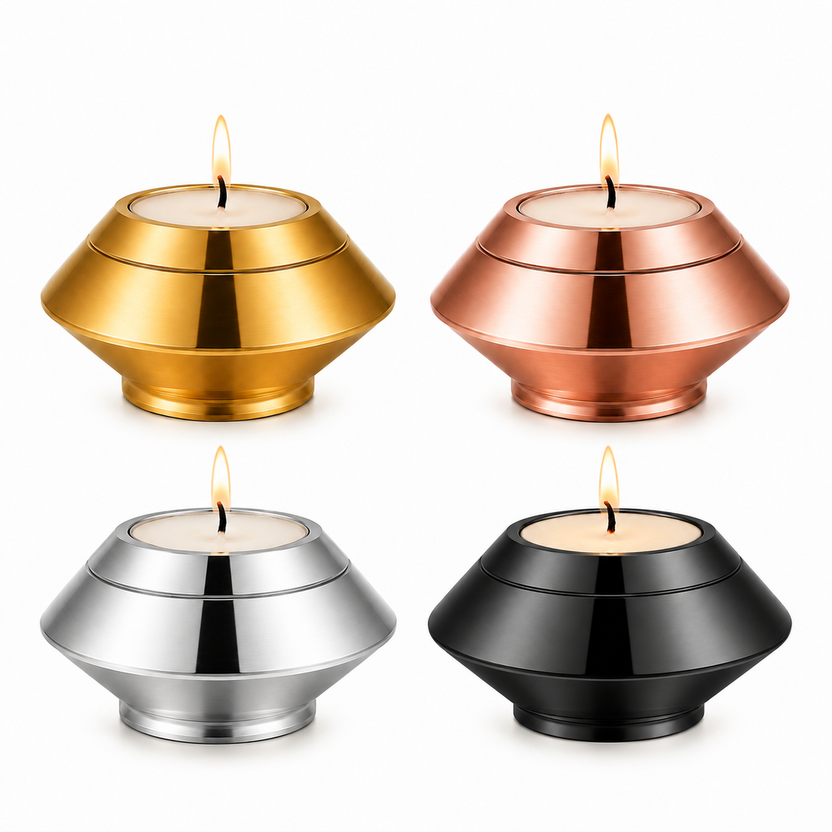 Mini urn met waxinelichtje, te graveren met naam of datum