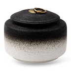 Keramische urn zwart-wit - 660 ml